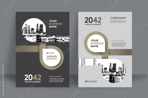 City Background Business Book Cover Design Template