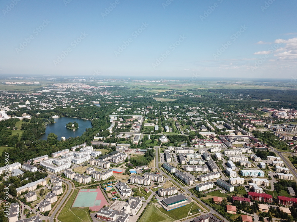 aerial view of city