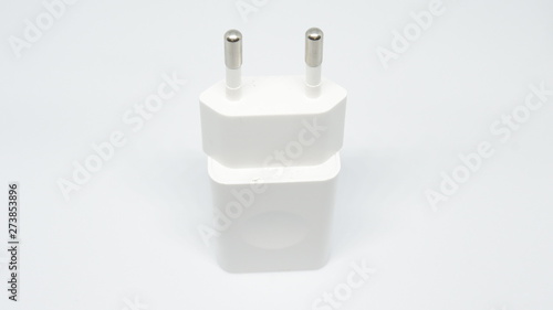 Type C Smartphone charger in a plain white background