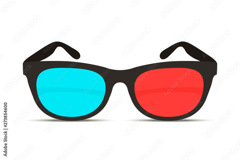 Vector realistic 3d glasses for cinema Vector realistic 3d glasses for cinema
