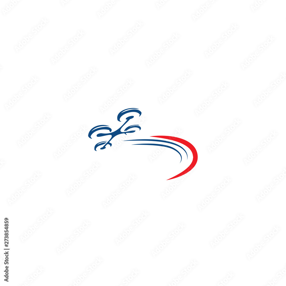 Naklejka premium drone fly logo template