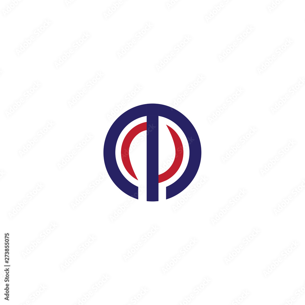 Fototapeta premium Letter m circle logo template