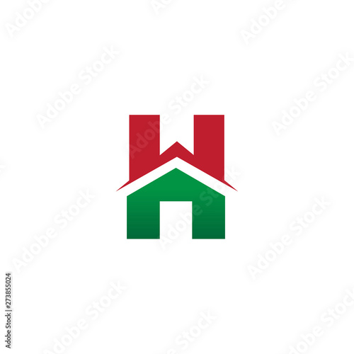 Wallpaper Mural Letter H shaped House logo template Torontodigital.ca