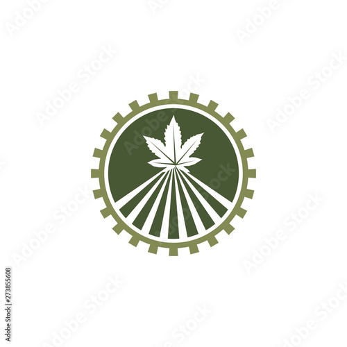 Cannabis logo icon for CBD company logo vector template