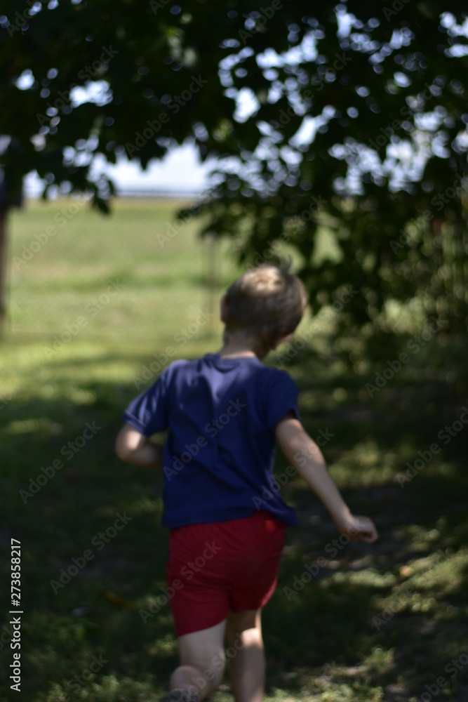 young man running in the park