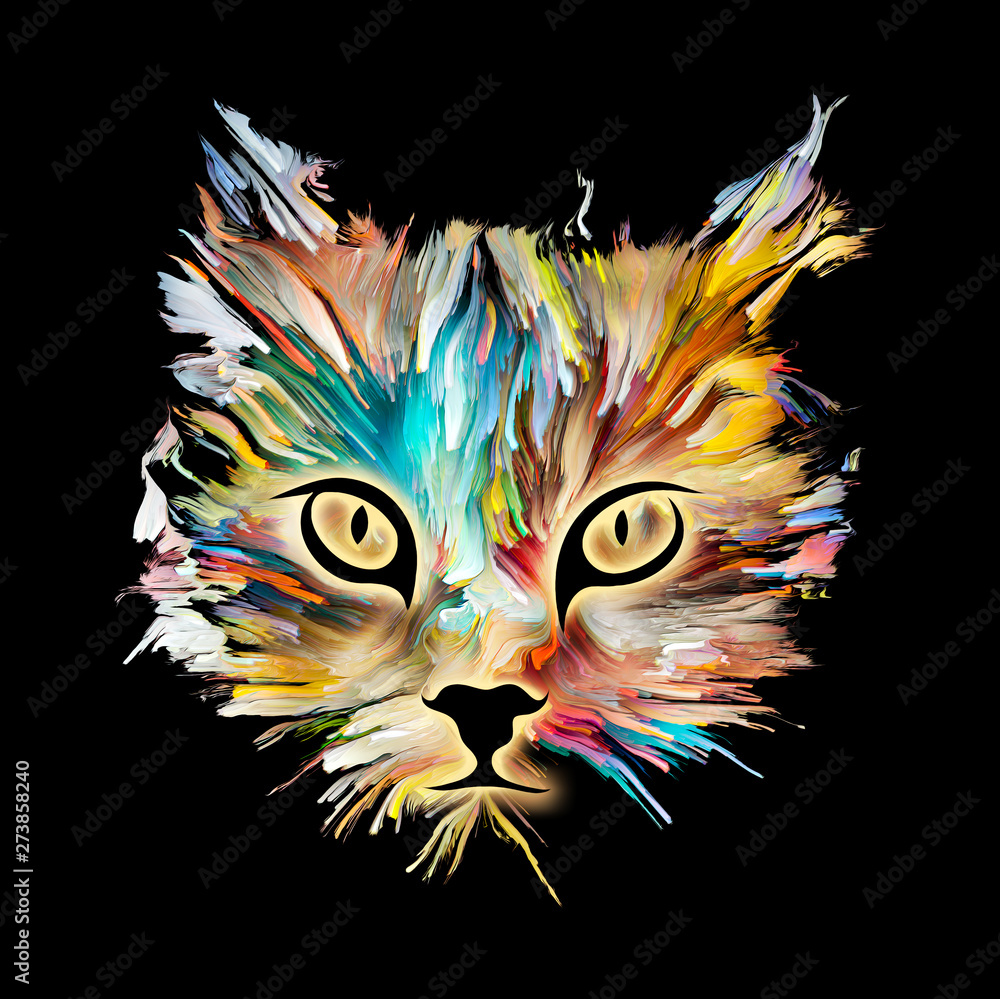 Fototapeta Cat Paint