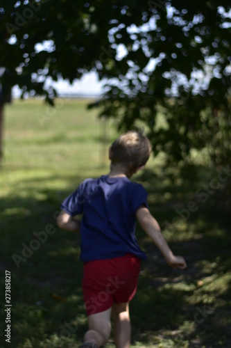 young man running in the park