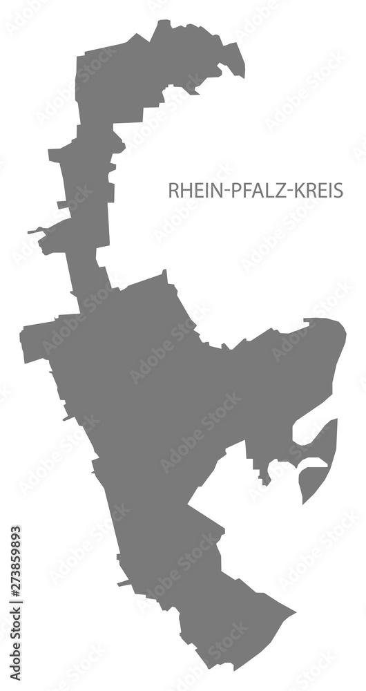 Rhein-Pfalz-Kreis grey county map of Rhineland-Palatinate DE