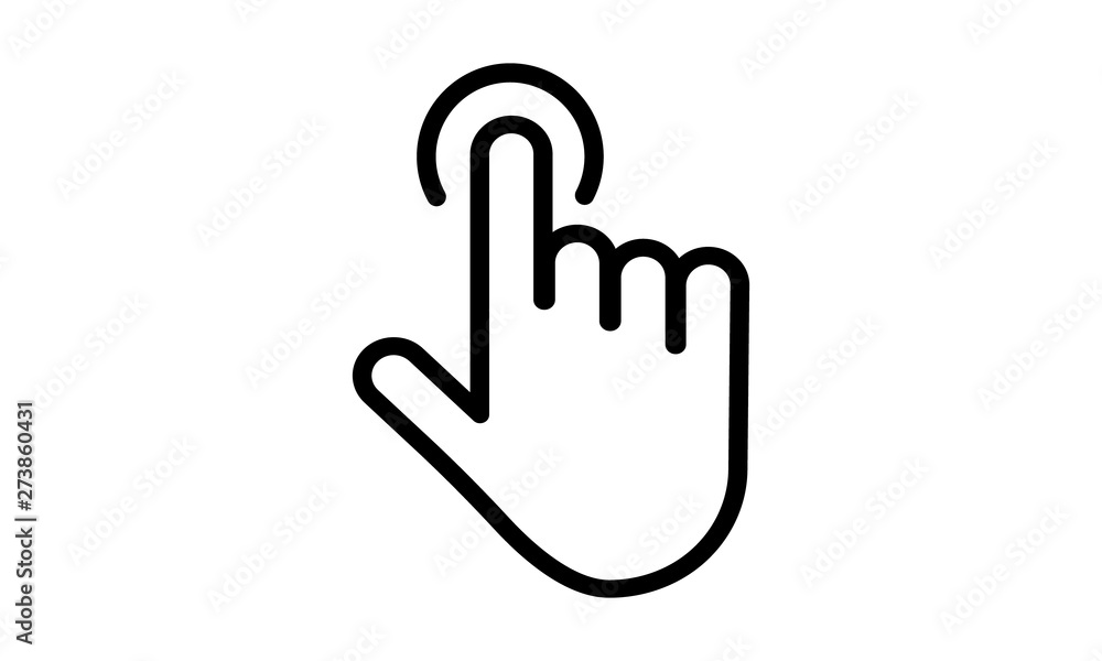 Hand cursor click icon for digital interaction and user interface Hand cursor click icon for digital interaction and user interface