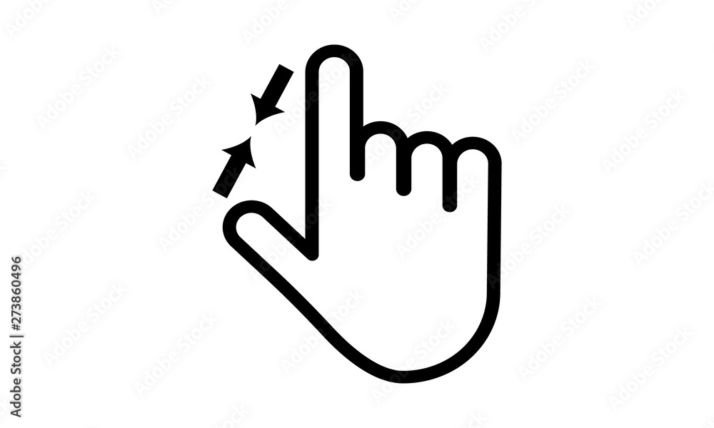 Two fingers zoom out icon for hand gestures in technology Two fingers zoom out icon for hand gestures in technology
