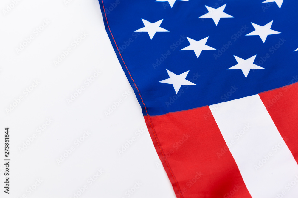 American flag border isolated on a white background American flag border isolated on a white background