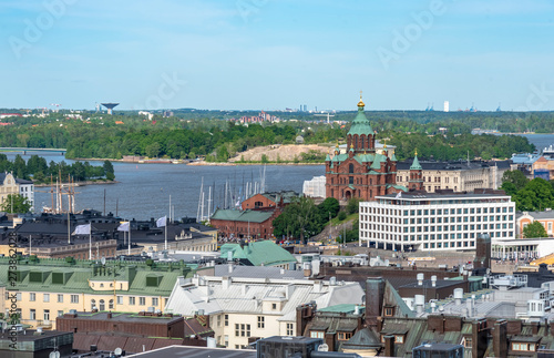 Helsinki, capital of Finland, aerial view