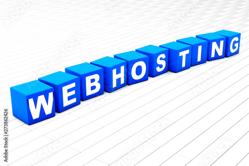 Webhosting word illustration photo