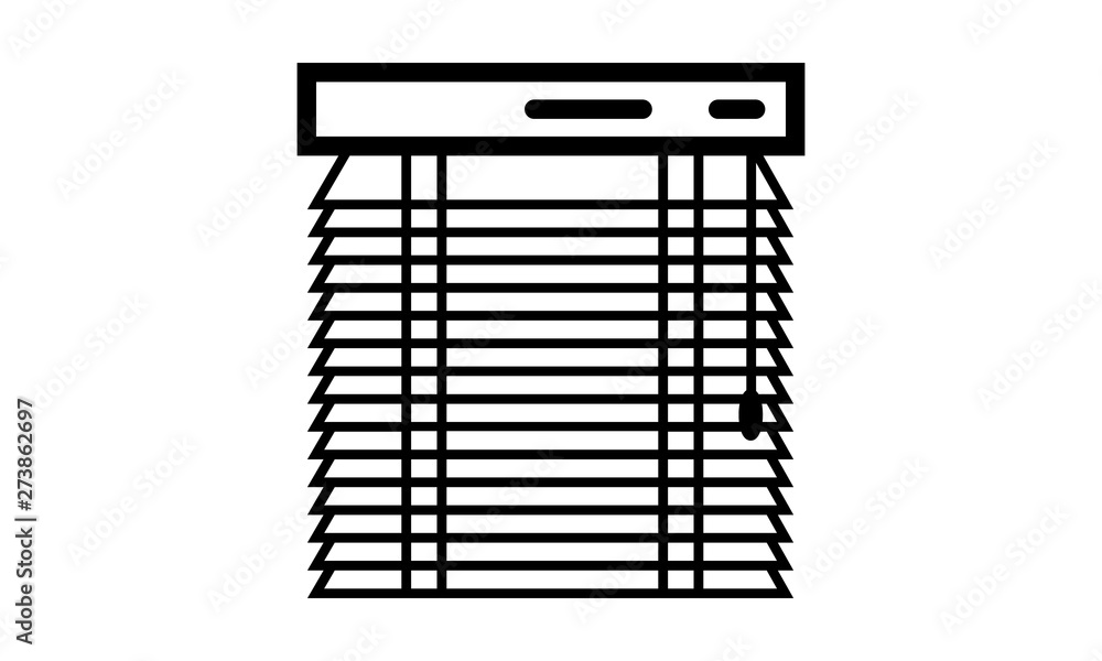 Metal jalousie icon for window treatments Metal jalousie icon for window treatments