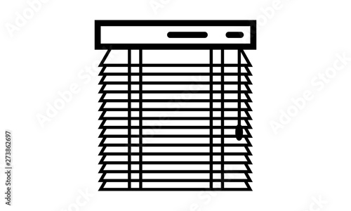 Metal jalousie icon for window treatments