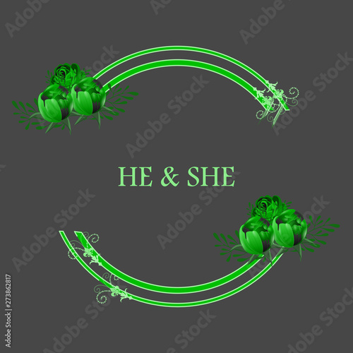 Wedding invitation floral card with rose,cotton,succulent,eucalypyus leaves in watercolor style. Botanical template with golden frame and flowers for invite, greeting and covers, poligraphy