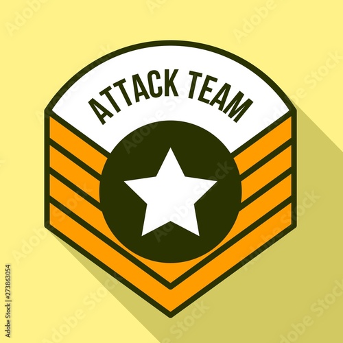 Attack team logo. Flat illustration of attack team vector logo for web design