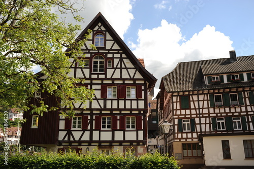 Half-timbered houses in the historical center of Schiltach. Black Forest, Baden-Wurttemberg, Germany, Schwarzwald