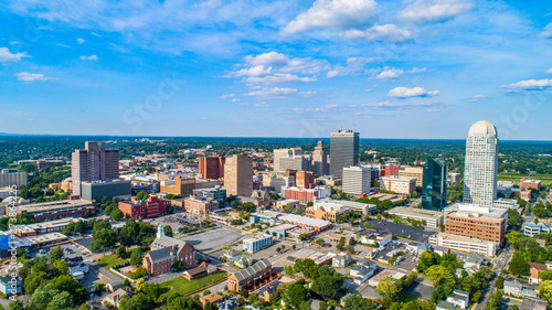 Downtown Winston-Salem North Carolina NC Skyline Aerial