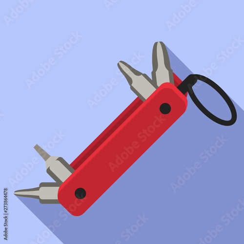 Multitool key icon. Flat illustration of multitool key vector icon for web design