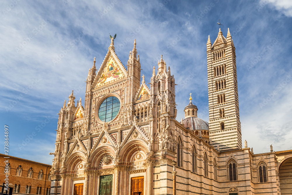 Siena Cathedral, a medieval church in Siena, an ancient city in the Tuscany region of Italy, Europe.