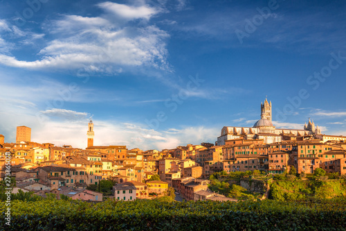 Siena town, panoramic view of ancient city in the Tuscany region of Italy, Europe. © Viliam