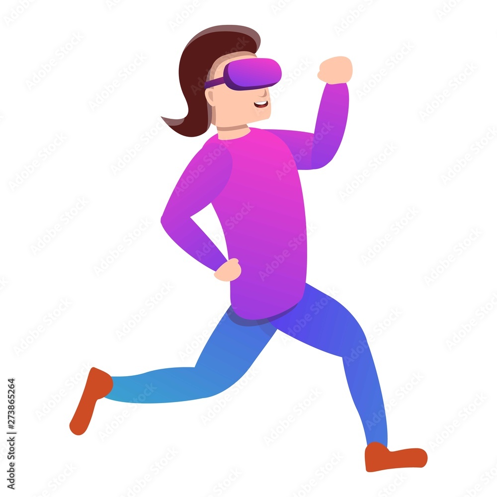 Run in game goggles icon. Cartoon of run in game goggles vector icon for web design isolated on white background