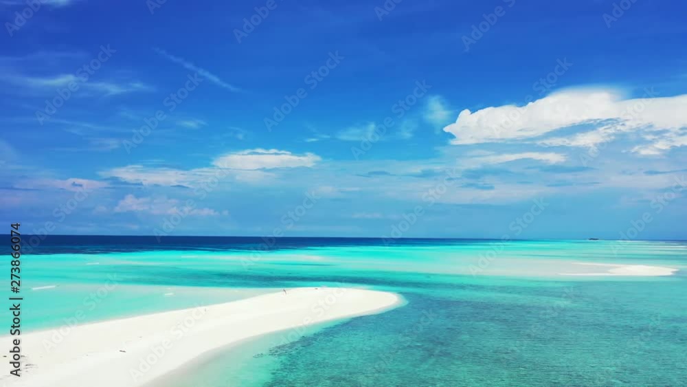 aerial drone parallax shot of sandbank in crystal clear Caribbean sea water aerial drone parallax shot of sandbank in crystal clear Caribbean sea water