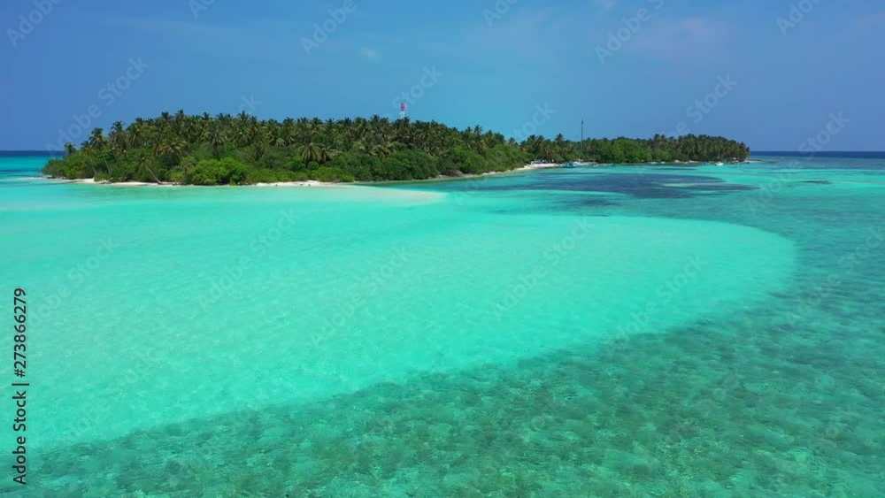 Beautiful Beach Background White Sandy Tropical Paradise Island,in the crystal clear water of Gulf of Thailand, heaven on earth luxury vacation, dolly in close to the water wide shot Beautiful Beach Background White Sandy Tropical Paradise Island,in the crystal clear water of Gulf of Thailand, heaven on earth luxury vacation, dolly in close to the water wide shot