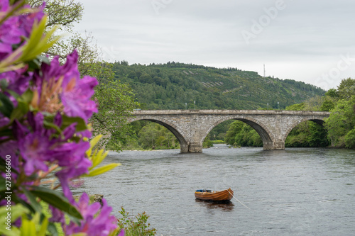 The historic Bridge in Dunkeld, Scotland photo