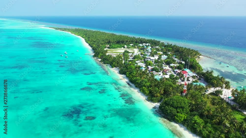 Aerial Drone View Of A Scenic Tropical Island In Caribbean sea. Aerial Drone View Of A Scenic Tropical Island In Caribbean sea.