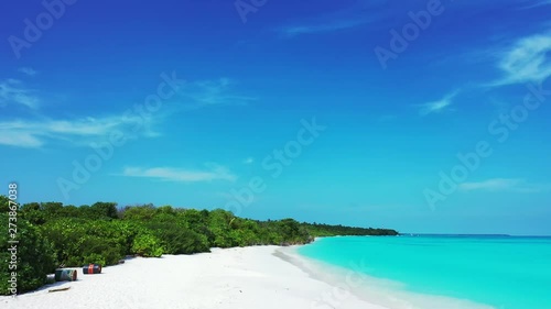 breathtaking view of tropical uninhabited desert island in the crystal clear waters of Philippine sea photo