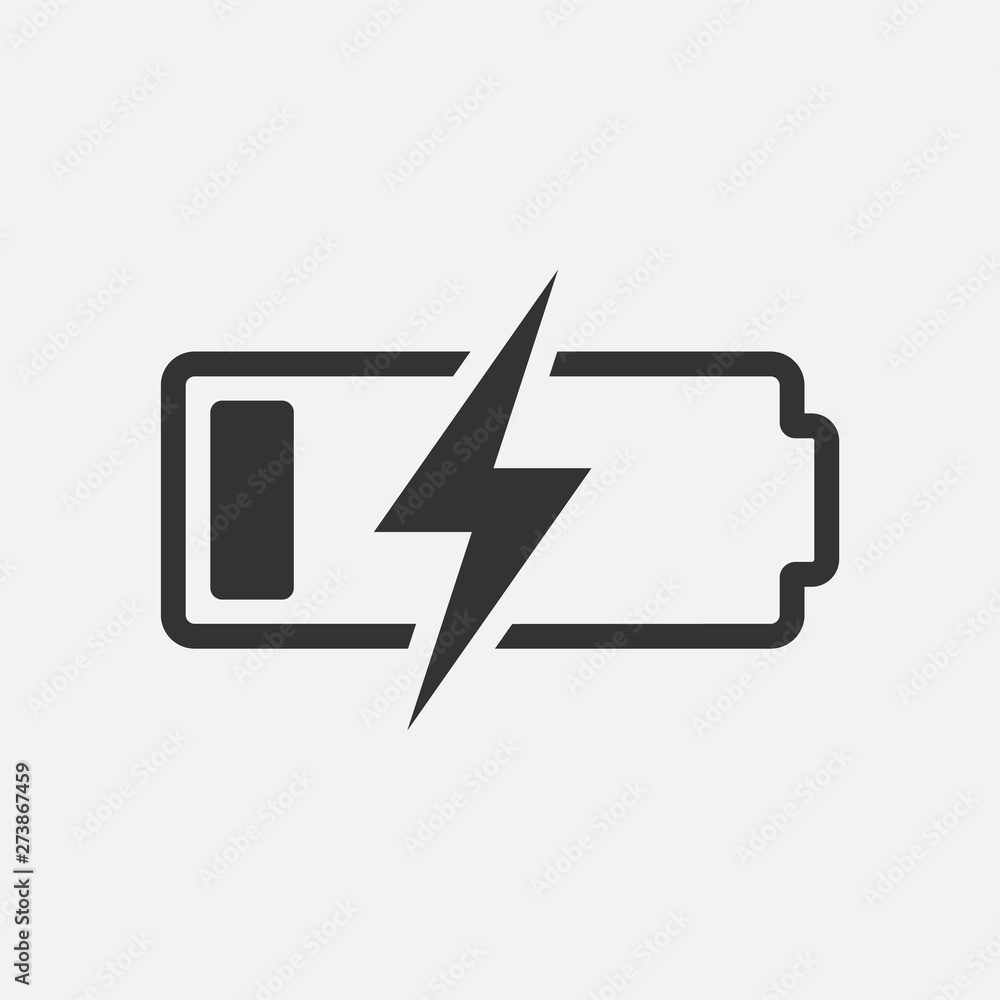 accumulator simple icon, battery symbol isolated on white background. Vector illustration. accumulator simple icon, battery symbol isolated on white background. Vector illustration.