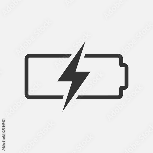 accumulator simple icon, battery symbol isolated on white background. Vector illustration.