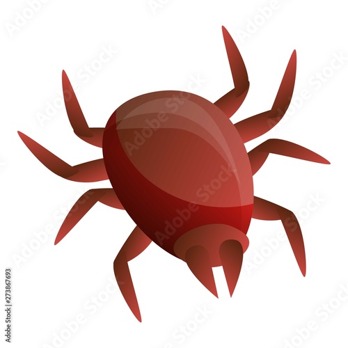 Insect mite icon. Cartoon of insect mite vector icon for web design isolated on white background