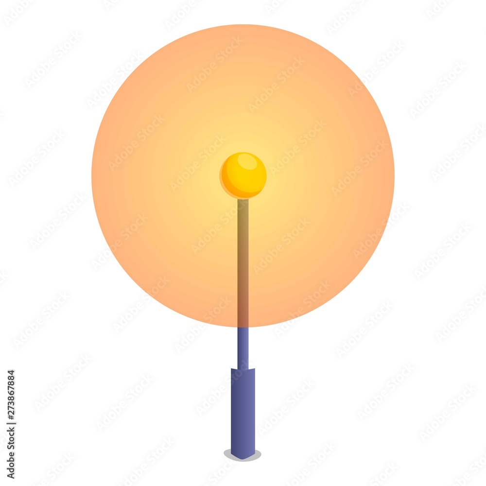 Street light pillar icon. Cartoon of street light pillar vector icon for web design isolated on white background Street light pillar icon. Cartoon of street light pillar vector icon for web design isolated on white background