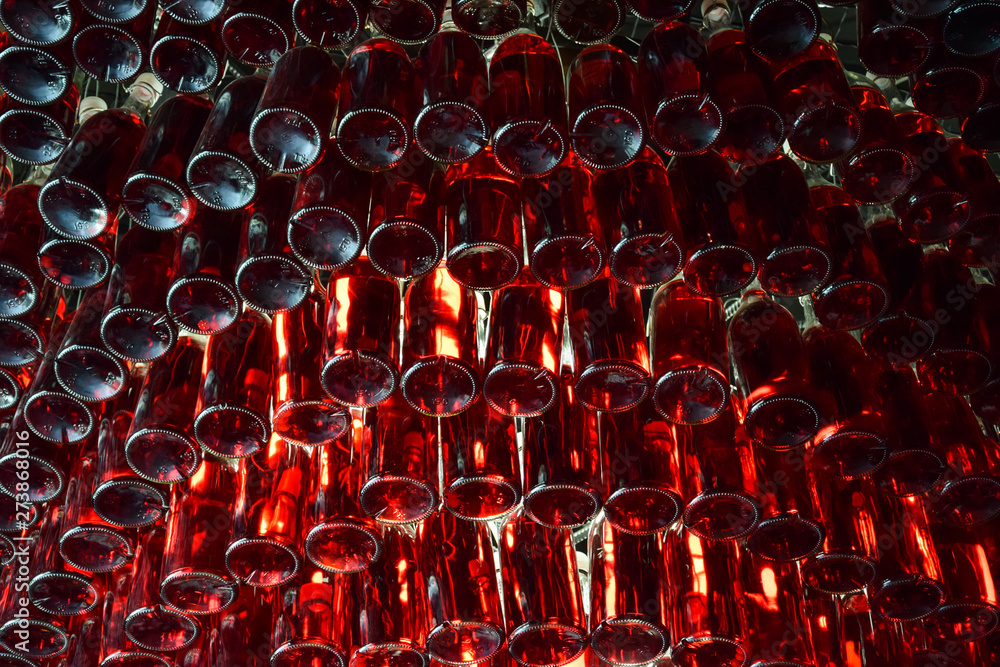 Shining red bottles in Odessa