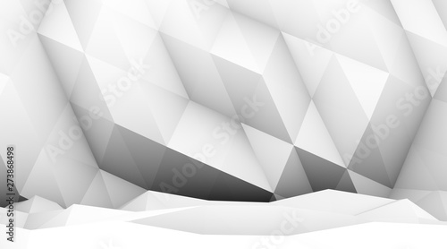 Abstract 3d rendering of triangulated surface. Modern background.