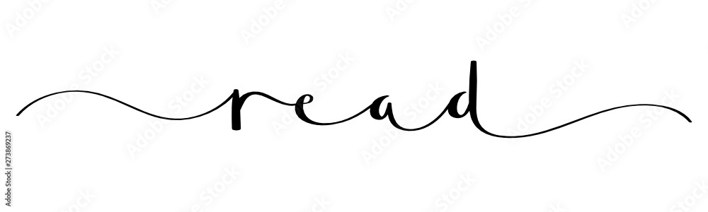 READ black vector brush calligraphy banner READ black vector brush calligraphy banner