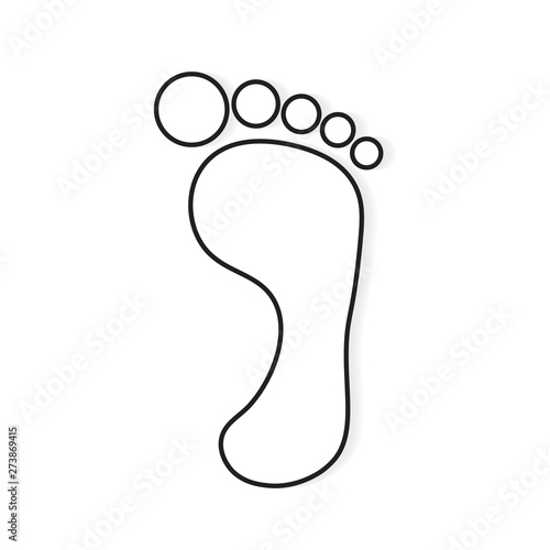 bare foot print icon- vector illustration