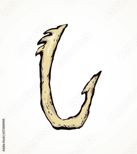 Bone Hooks. Vector drawing