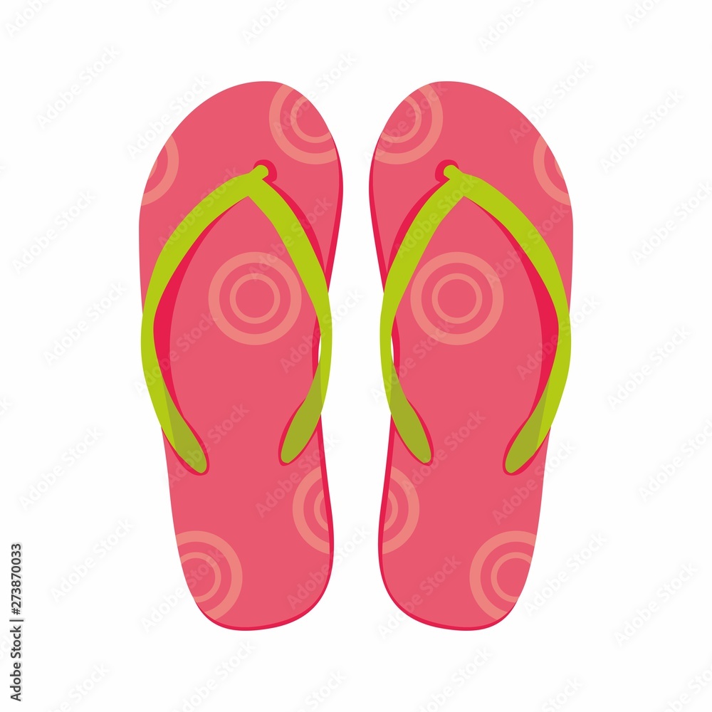 Vector illustration of flip flops