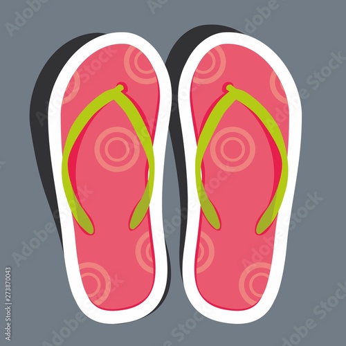 Vector illustration of flip flops