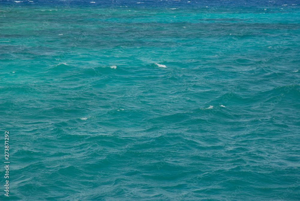Seascape off Green Island on the Great Barrier Reef, turquoise to blue, deeper water. Seascape off Green Island on the Great Barrier Reef, turquoise to blue, deeper water.