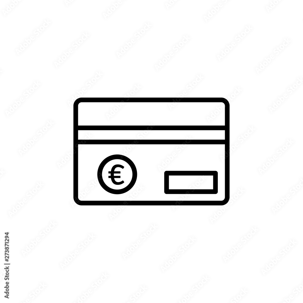 Credit Card Line Icon In Flat Style Vector For App, UI, Websites. Black Icon Vector Illustration Credit Card Line Icon In Flat Style Vector For App, UI, Websites. Black Icon Vector Illustration