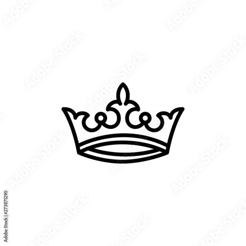 Wallpaper Mural Crown Line Icon In Flat Style Vector Icon For Apps, UI, Websites. Black Icon Vector Illustration Torontodigital.ca