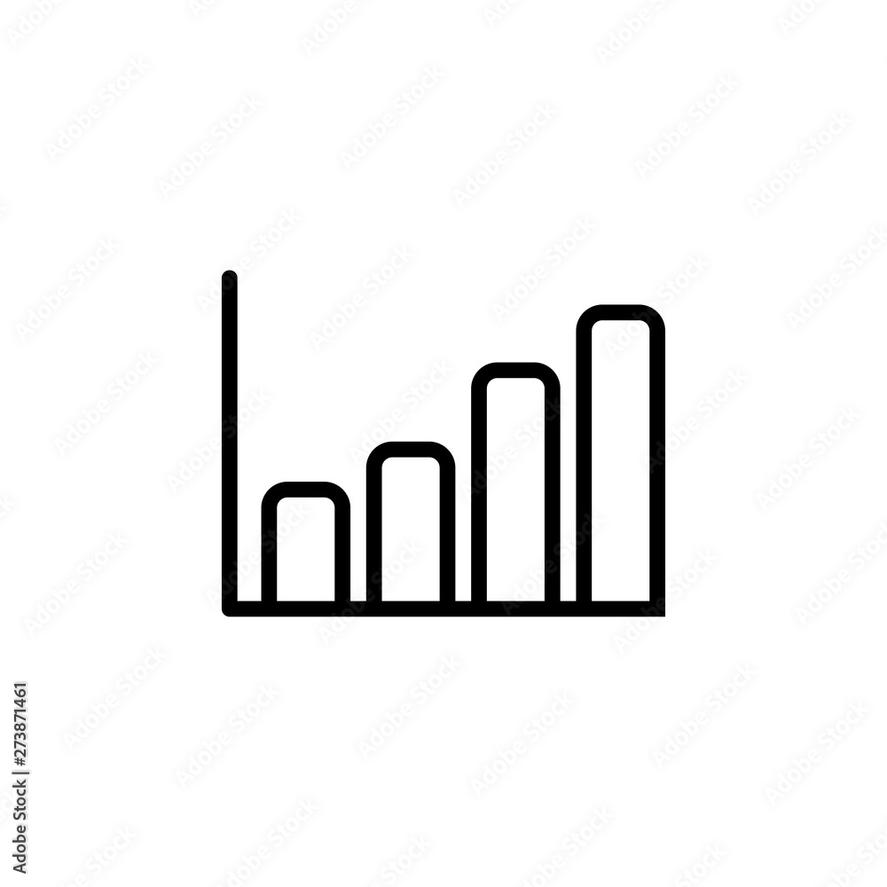 Growing Graph Line Icon In Flat Style Vector For App, UI, Websites. Black Icon Vector Illustration Growing Graph Line Icon In Flat Style Vector For App, UI, Websites. Black Icon Vector Illustration