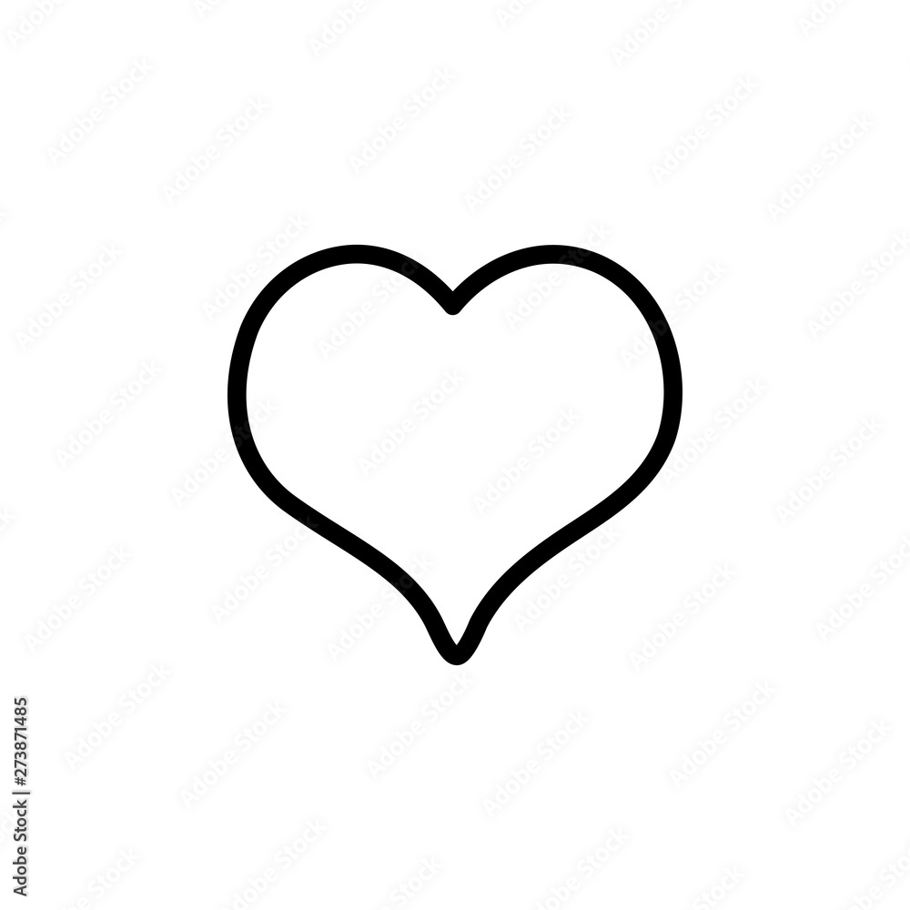 Heart Line Icon In Flat Style Vector For App, UI, Websites. Black Love Icon Vector Illustration Heart Line Icon In Flat Style Vector For App, UI, Websites. Black Love Icon Vector Illustration
