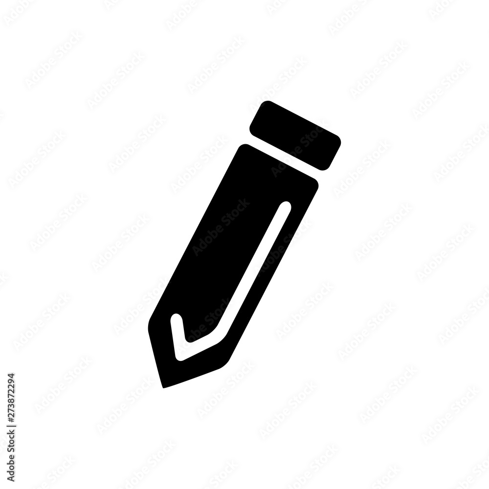 Pencil Icon In Flat Style Vector For Apps, UI, Websites. Black Icon Vector Illustration Pencil Icon In Flat Style Vector For Apps, UI, Websites. Black Icon Vector Illustration