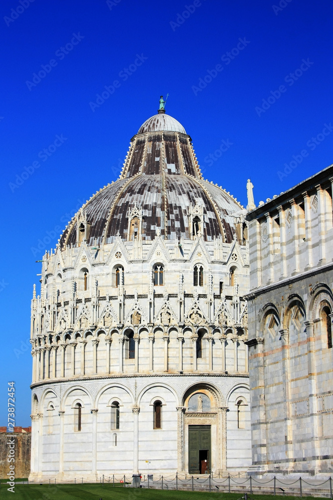 Baptistery in the city of Pisa, Italy
